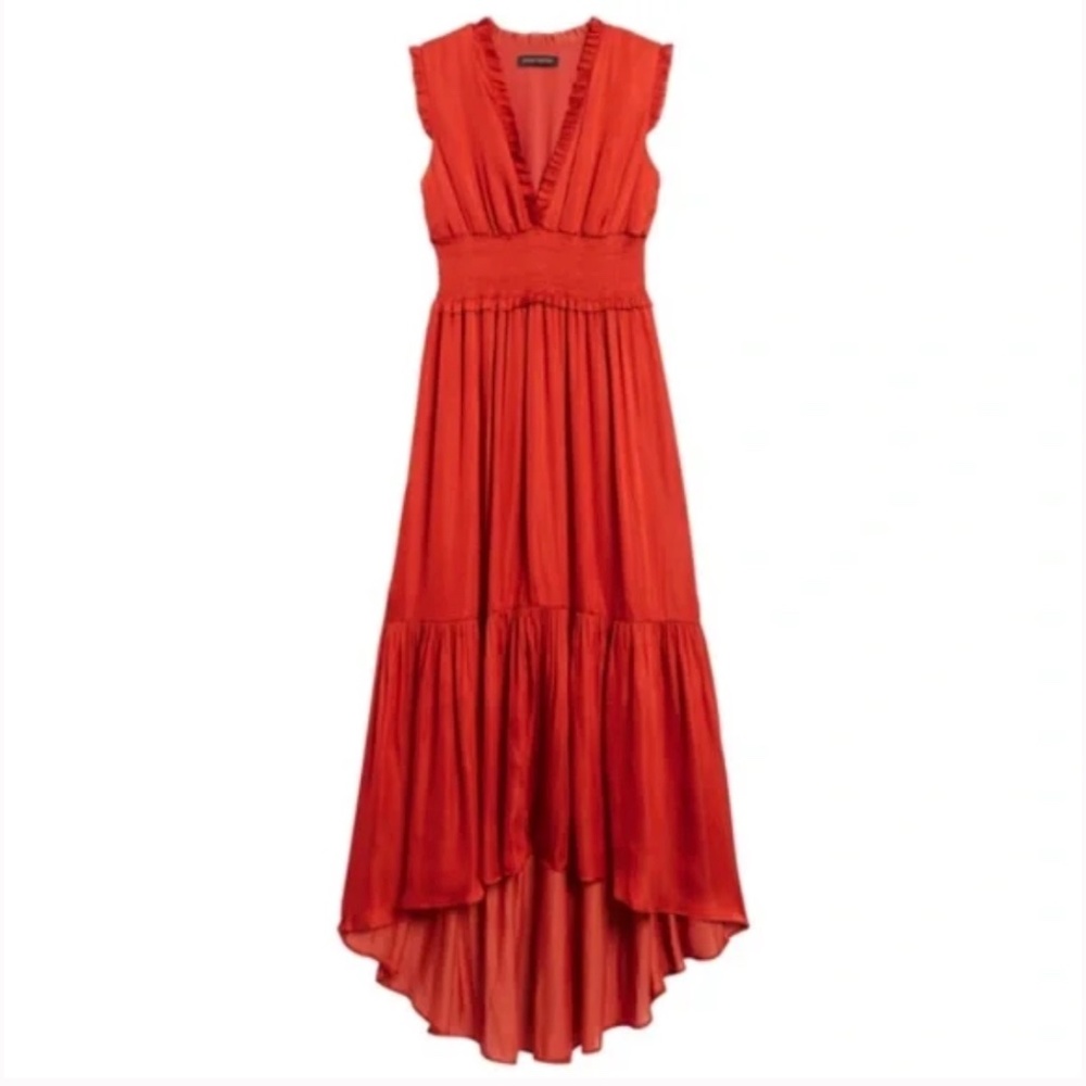 Banana Republic Satin Red Dress